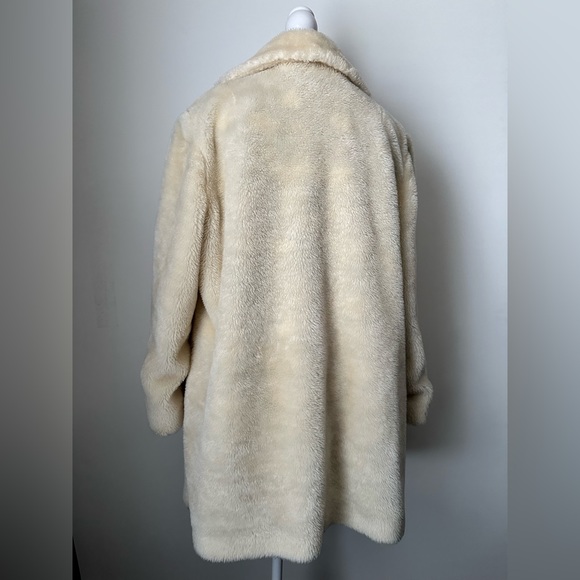 Vintage Vegan Faux Fur Midi Coat Women’s Size Medium - Picture 4 of 9